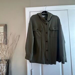 Olive Green Hooded Pullover